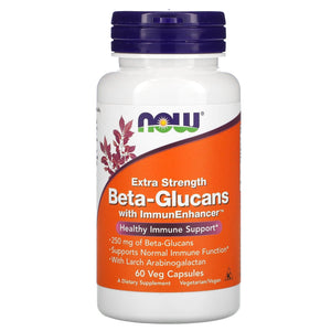 Now Foods Beta-Glucans with ImmunEnhancer 250mg - 60 Vcaps 3 Pack - The Oasis of Health