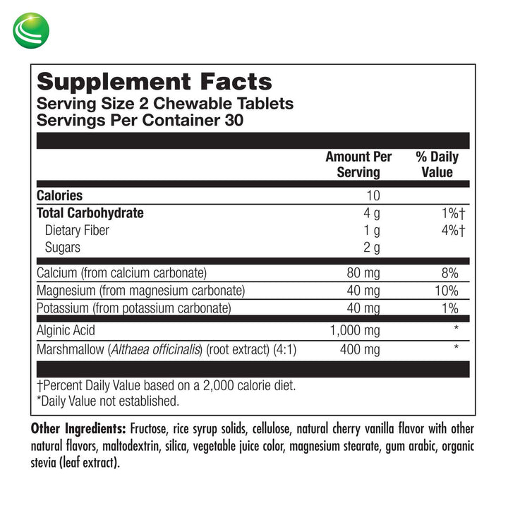 Light Gray Nutra BioGenesis EsophaSoothe Chewable Cherry Vanilla 60 Capsules