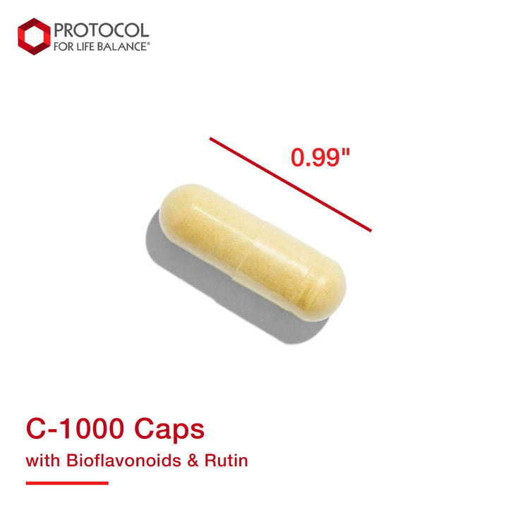 Tan Protocol for Life Balance C-1000 Caps with Bioflavonoids &amp; Rutin 120 VCaps - P0690