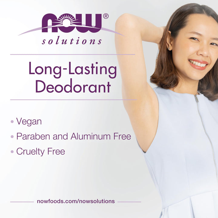 NOW Solutions Lavender Body Deodorant Stick, 2.2 Ounces, Paraben-Free, Long-Lasting Odor Eliminating Protection