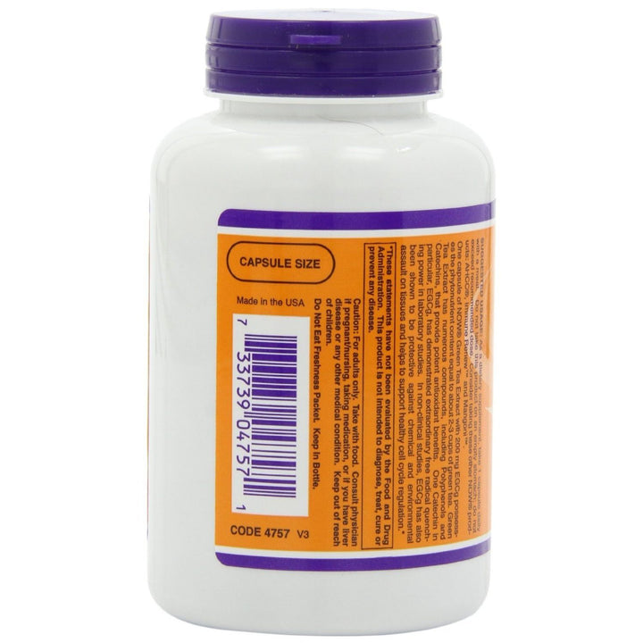 NOW Foods EGCg, Green Tea Extract, 400mg, 180 Veg Capsules, Pack of 3