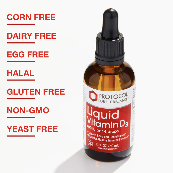 White Smoke Protocol For Life Balance Liquid Vitamin D3 400 IU Per 4 Drops 2 Oz - P0370