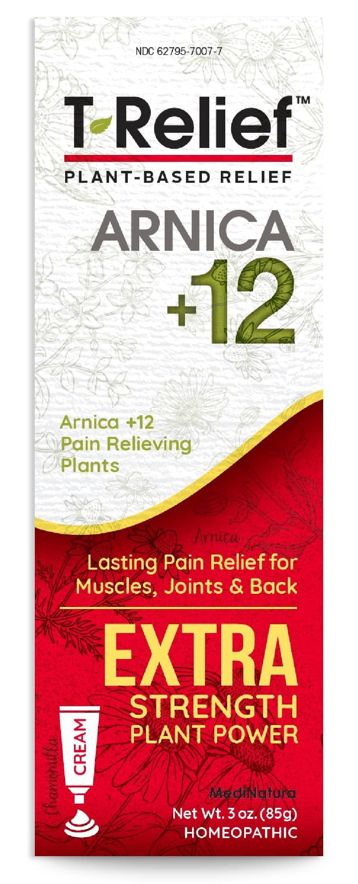 Medinatura T-Relief Extra Strength Pain Relief Cream 3 Oz