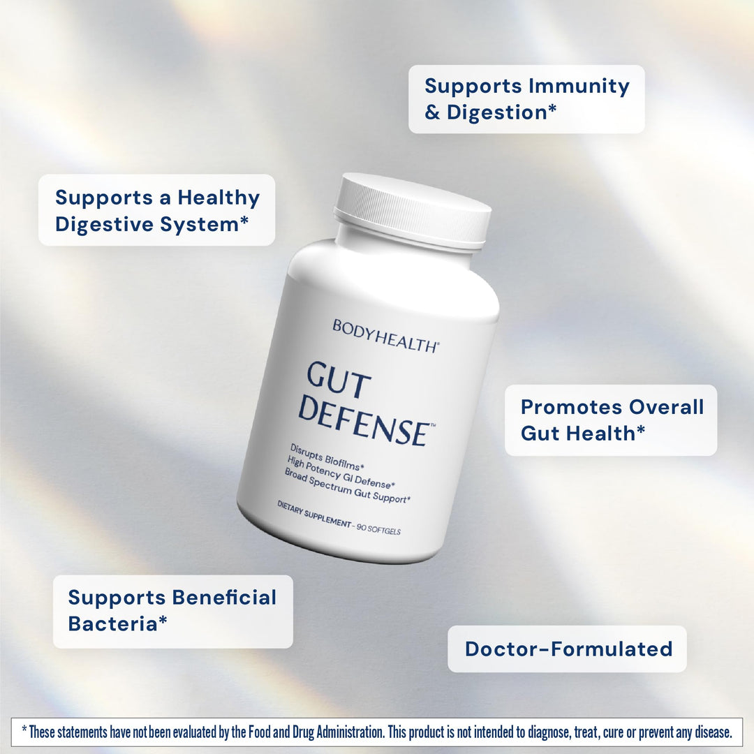 BodyHealth Gut Defense with PerfectAmino, Gut Health Support for Women and Men, GI Support Supplement - 90 Softgels