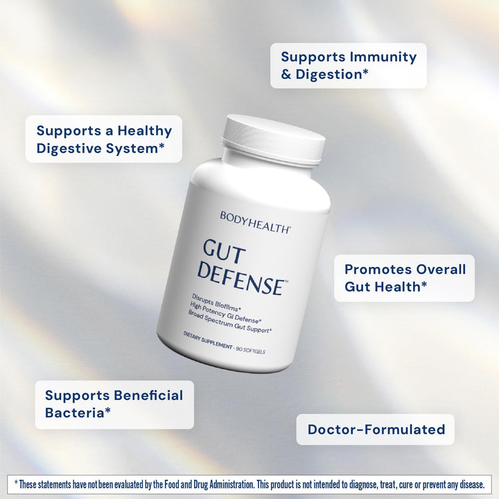 BodyHealth Gut Defense with PerfectAmino, Gut Health Support for Women and Men, GI Support Supplement - 90 Softgels