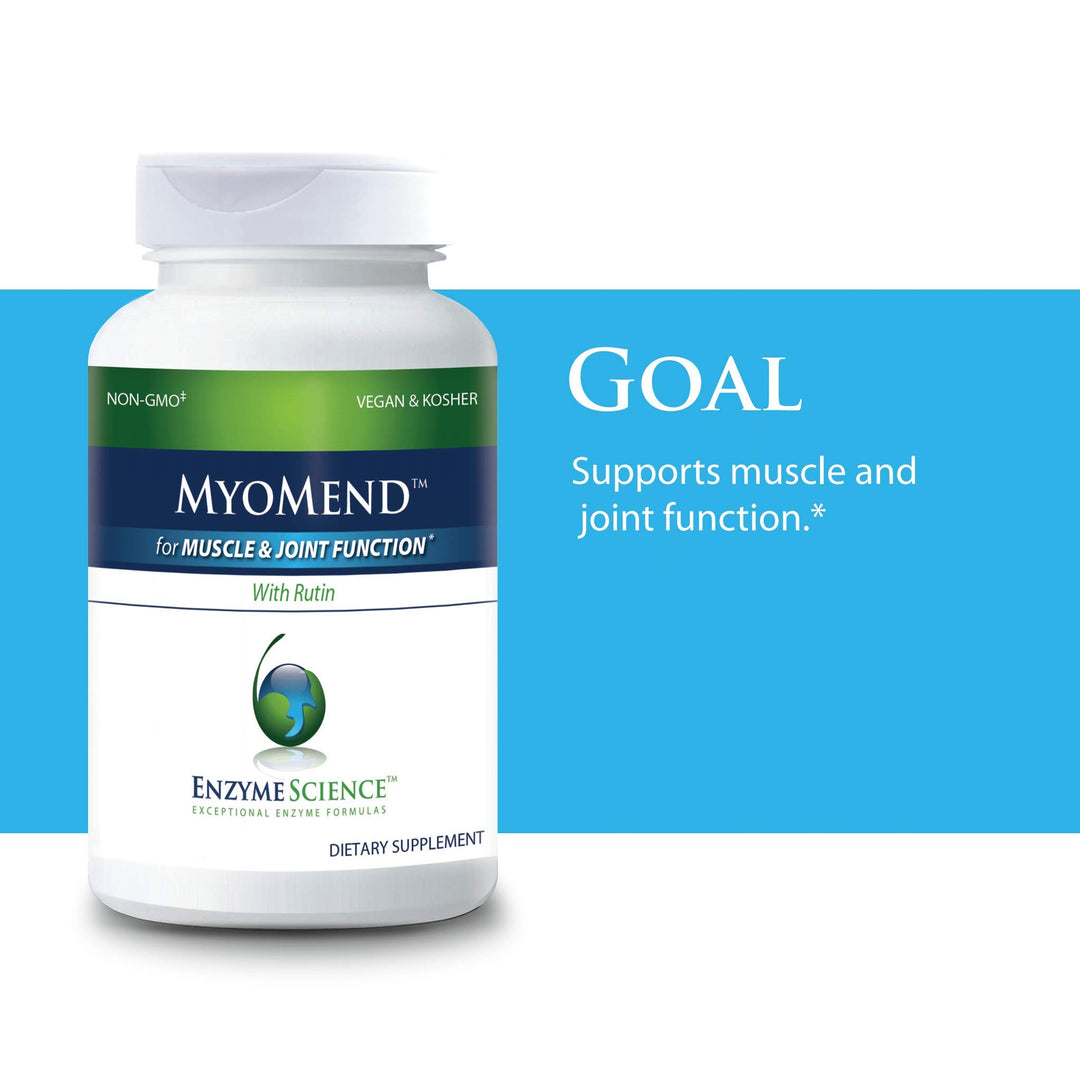 Enzyme Science Myomend, 60 Capsules  Muscle &amp; Joint Support  Formulated with Bromelain and Rutin  Enzyme Health Supplement  Vegan and Kosher