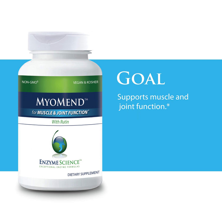 Enzyme Science Myomend, 60 Capsules  Muscle &amp; Joint Support  Formulated with Bromelain and Rutin  Enzyme Health Supplement  Vegan and Kosher