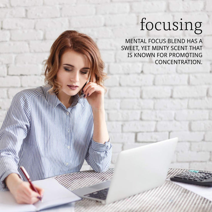 Mental focus oil blend , 1 Fluid Ounce (Pack of 2)