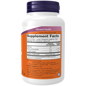 Now Foods D-Mannose Organic Pure Powder 3oz - 2810 - The Oasis of Health