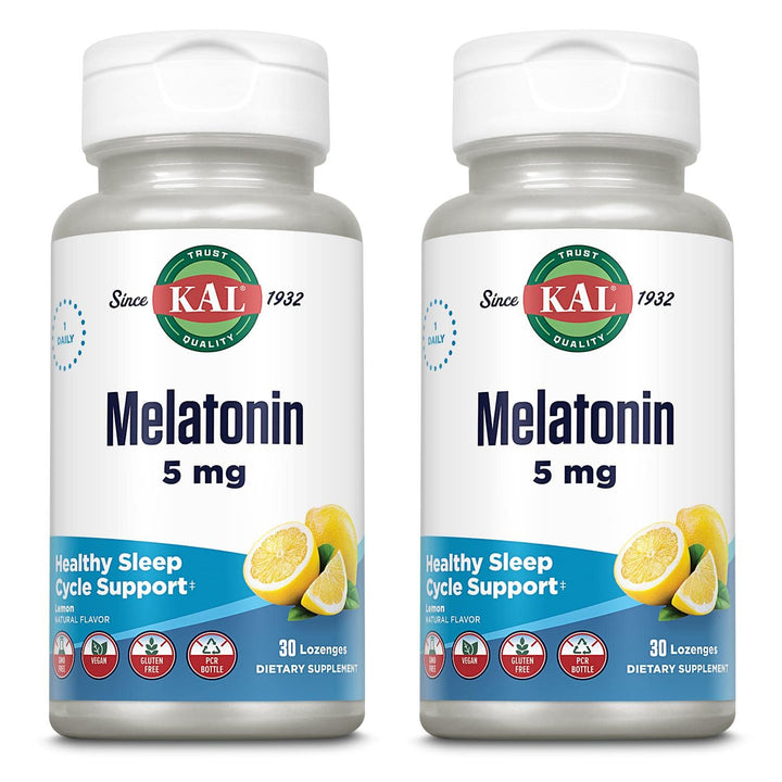 KAL 5 Mg Melatonin, Lemon, 30 Count | Pack of 2 - The Oasis of Health