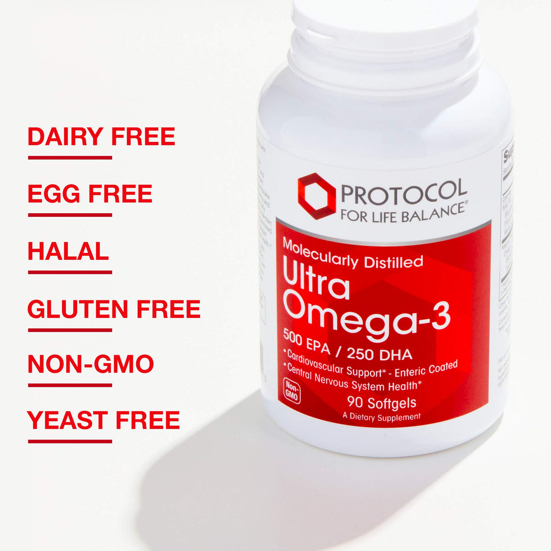 White Smoke Protocol For Life Balance Molecularly Distilled Ultra Omega-3 500 EPA / 250 HPA 90 Softgels