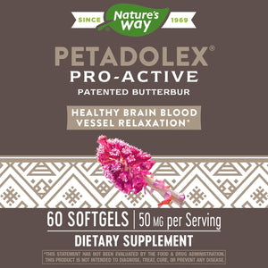 Nature's Way Petadolex Pro-Active Blood Vessel Health with Butterbur, 50 mg per serving, 60 Softgels - The Oasis of Health