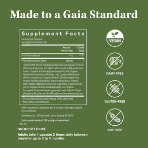 Gaia Herbs Liver Cleanse - Liver Health Support Herbal Supplement with Milk Thistle, Burdock, Turmeric Curcumin, Dandelion, and More - 60 Vegan Liquid Phyto-Caps (30 Servings) - The Oasis of Health