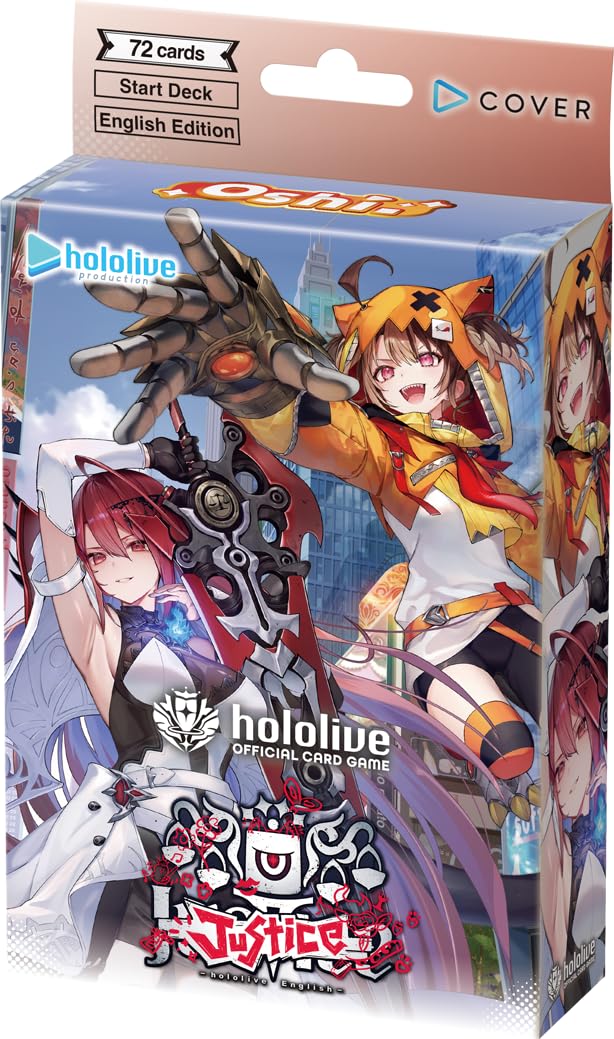 hololive OFFICIAL CARD GAME Start Deck – Oshi Justice, English Edition, 72-Card Preconstructed Deck (hOCG-hSD13e)