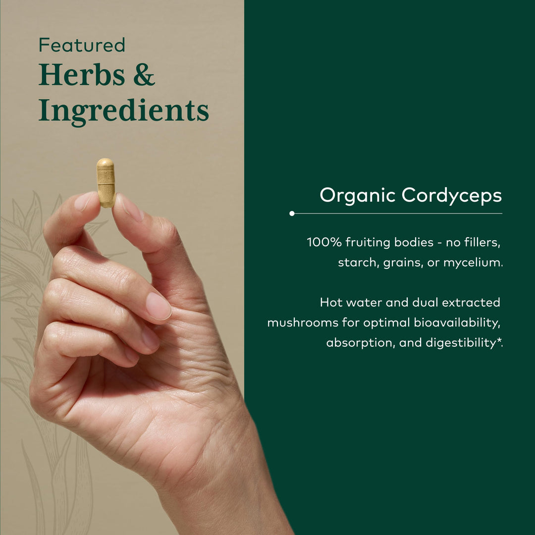 GAIA HERBS PRO Cordyceps Mushroom - 60 Caps