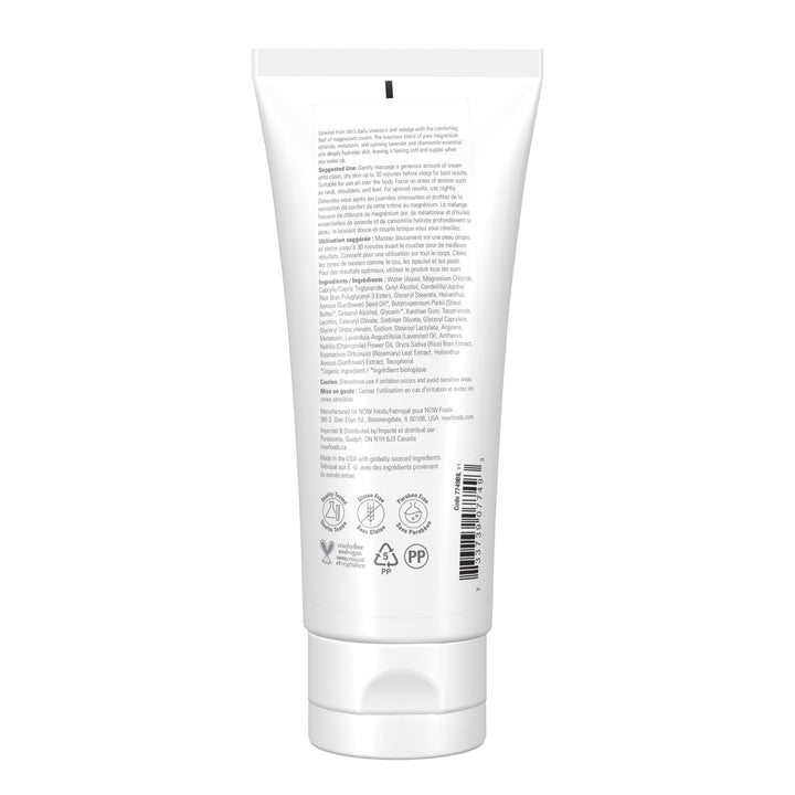 NOW Solutions, niteZen™, Magnesium body cream, with Melatonin and Lavender, 4 oz (113 g)
