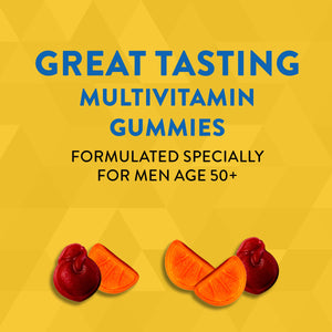 Nature�s Way Alive! Men�s 50+ Gummy Multivitamins, Supports Multiple Body Systems, Supports Cellular Energy, B-Vitamins, Gluten-Free, Vegetarian, Fruit Flavored, 60 Gummies - The Oasis of Health