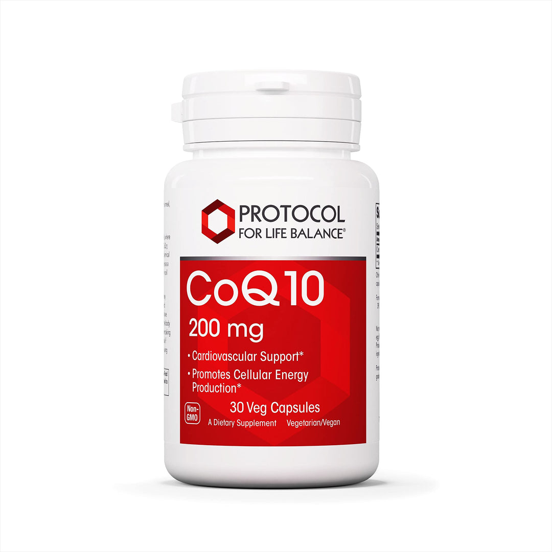 Protocol CoQ10 200 mg - for Heart Health* - Heart Supplements for Men &amp; Women* - Vegan &amp; Non-GMO - 30 Veg Capsules