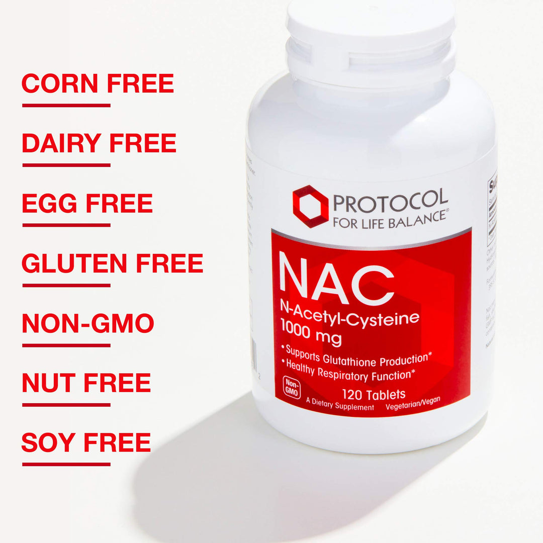 White Smoke Protocol For Life Balance NAC (N-Acetyl Cysteine) 1000 Mg 120 Tablets - P0185