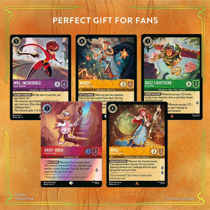 Ravensburger Disney Lorcana TCG: Wilds Unknown Booster Pack Display - 24 Packs with 12 Trading Cards Each - Ideal for Collectors &amp; Disney Fans - Ideal for Ages 8+