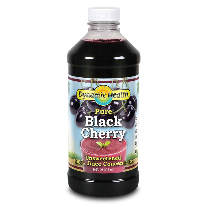 Dynamic Health 100% Pure Black Cherry Juice Concentrate | No Additives | Antioxidant | Urinary Tract &amp; Joint Support | 16 Servings (Packaging Varies)