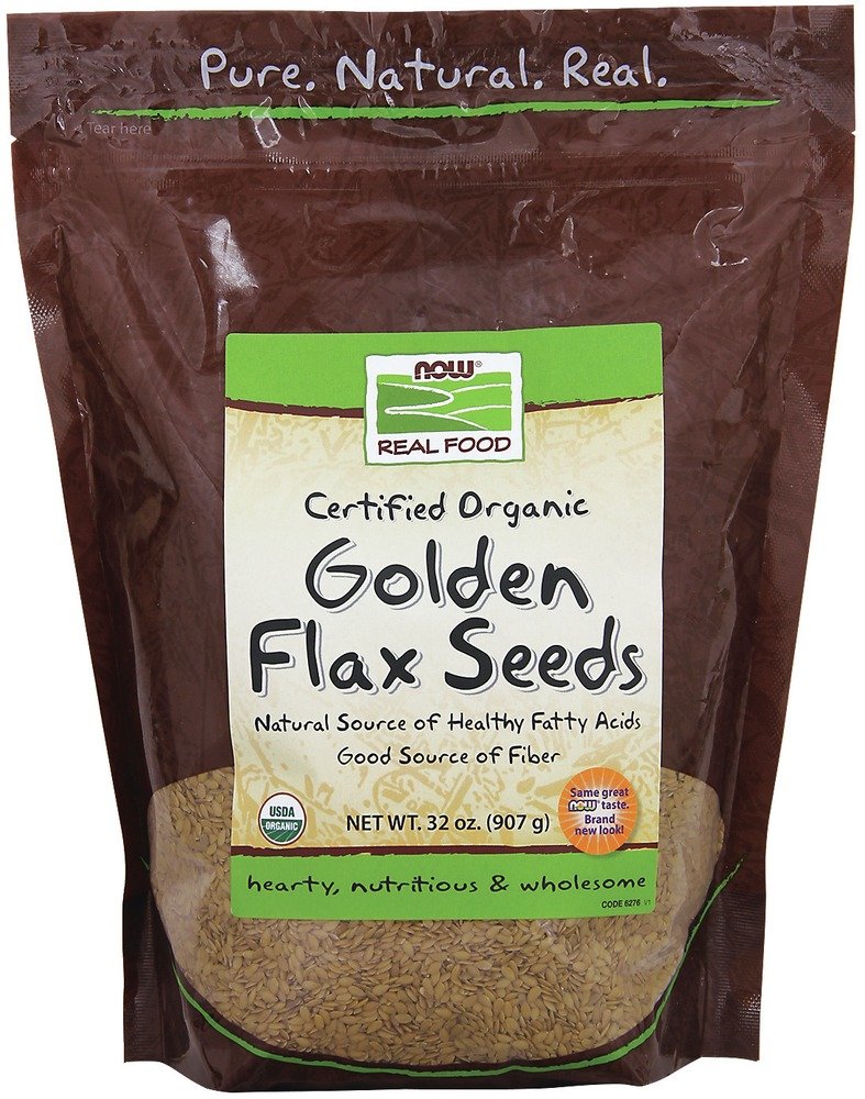 Now Foods Golden Flax Seeds Organic, 1 Pound