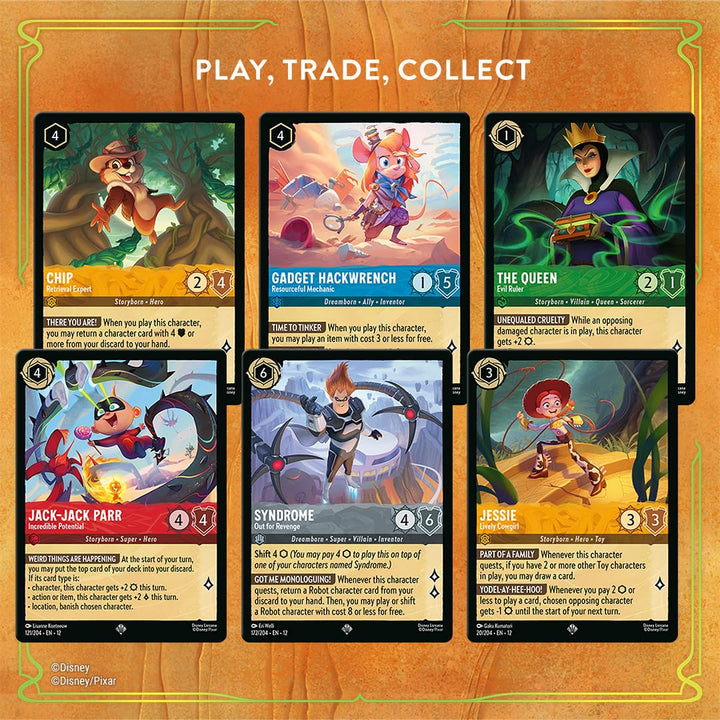 Ravensburger Disney Lorcana TCG: Wilds Unknown Booster Pack Display - 24 Packs with 12 Trading Cards Each - Ideal for Collectors &amp; Disney Fans - Ideal for Ages 8+