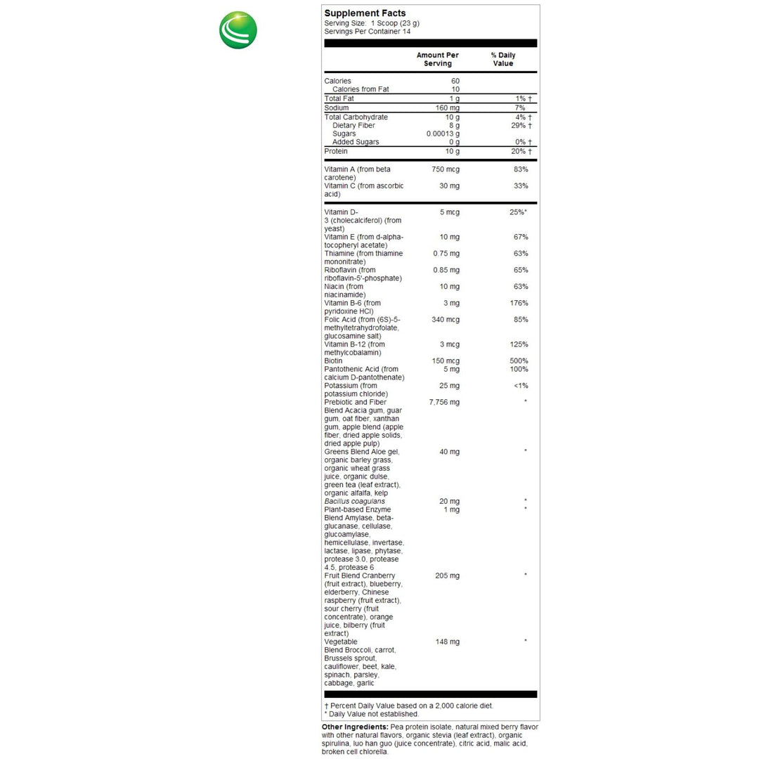 Dark Slate Gray Nutra BioGenesis Premiere Greens Multi 392 Grams   PN 10417