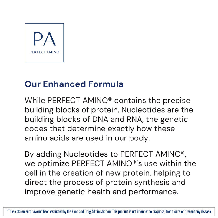 BodyHealth PerfectAmino - BCAA and EAA Powder for Pre and Post Workout - Amino Acid Energy Drink for Men and Women to Support Lean Muscle and Recovery - Unflavored (Lightly Sweetened) - 60 Servings