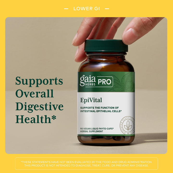 GAIA HERBS PRO EpiVital - Digestive Health Support - Contains Astragalus Root, Panax Notoginseng, Gotu Kola &amp; More - 90 Vegan Liquid Phyto-Caps