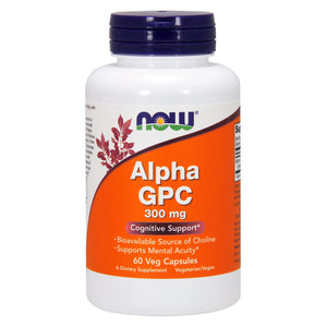 Now Foods Alpha GPC 300 mg - 60 Vcaps 3 Pack