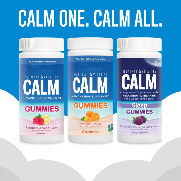Natural Vitality Calm Gummies Raspberry Lemon 60 Count