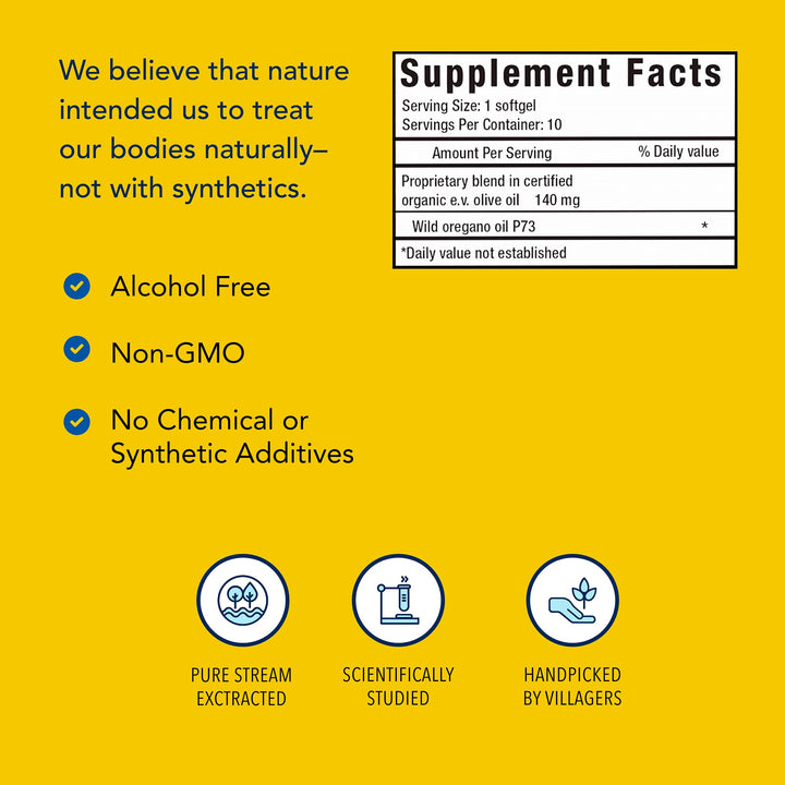 North American Herb Oreganol P73 Convenience Pak 10 Softgels - NF0193