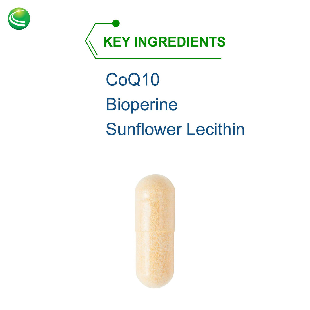 Nutra BioGenesis Ultra CoQ10 - Coenzyme Q10 to Support Heart and Brain Health - Gluten Free, Vegan, Non-GMO - 60 Capsules