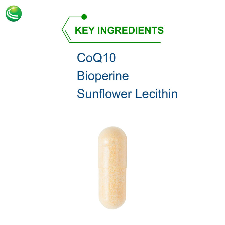 Nutra BioGenesis Ultra CoQ10 - Coenzyme Q10 to Support Heart and Brain Health - Gluten Free, Vegan, Non-GMO - 60 Capsules