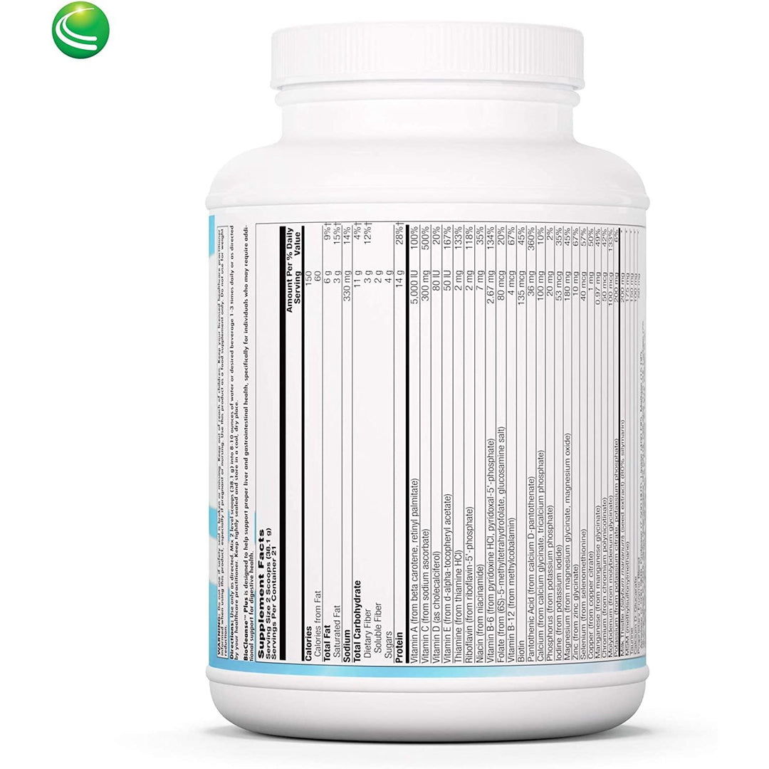 Nutra BioGenesis BioCleanse Plus - Immune &amp; Antioxidant Supplement for Women &amp; Men with Milk Thistle, Vitamins, Minerals, 12g Vegan Protein Per Serving - 1 lb 9.7 oz - The Oasis of Health