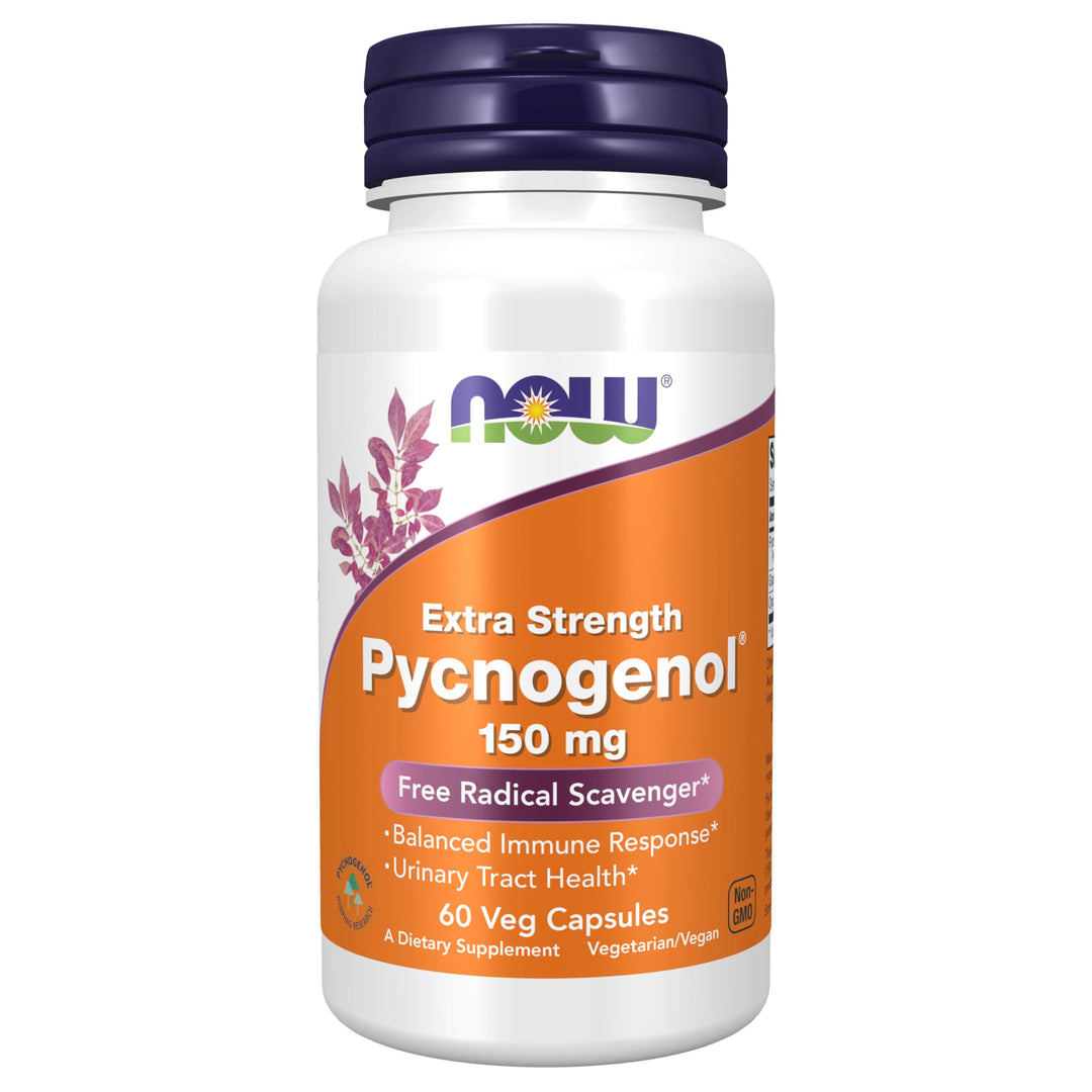 Now Foods Now Supplements, Extra Strength Pycnogenol® 150mg, Free Radical Scavenger*, Balanced Immune Response*, Urinary Tract Health*, 60 Veg Capsules