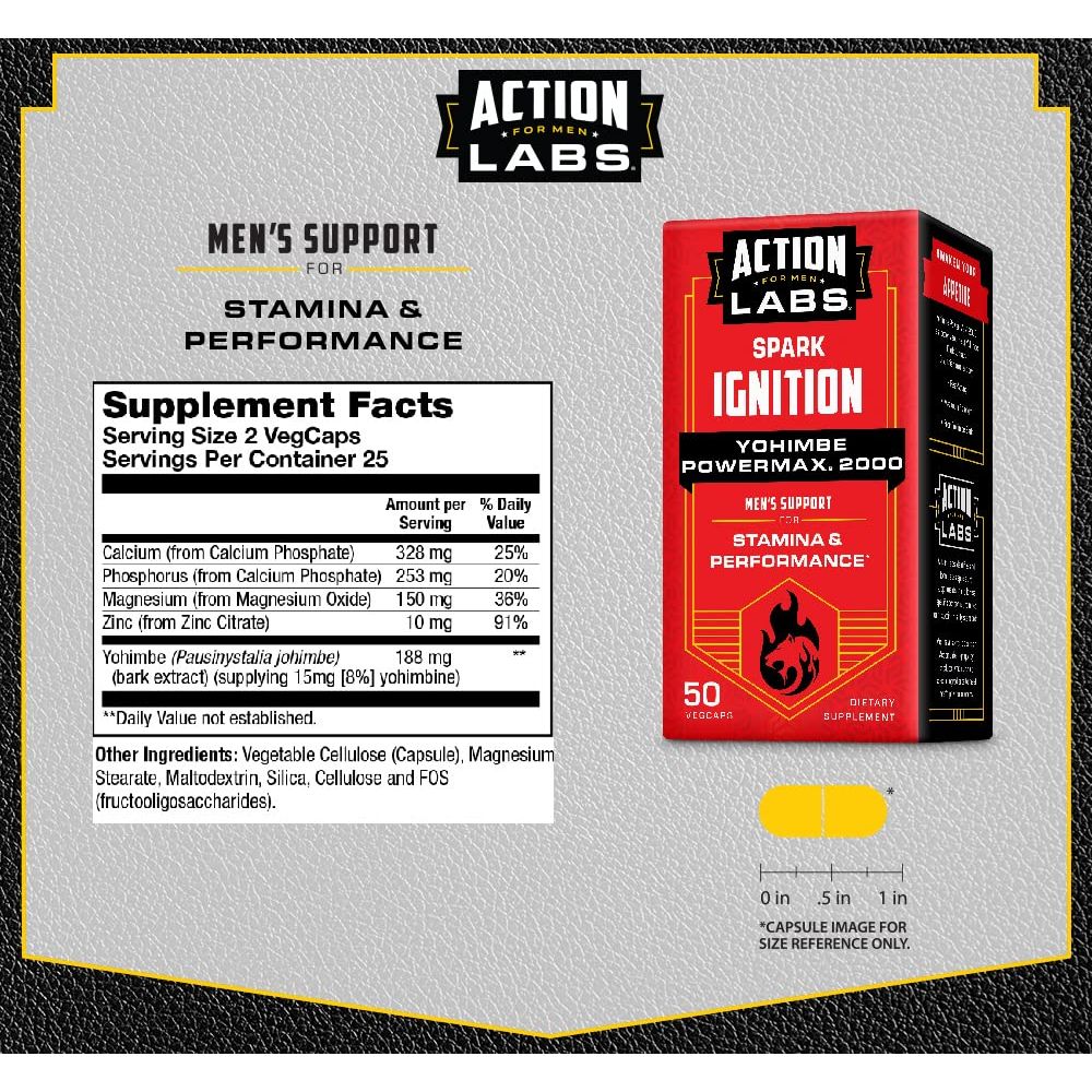 Action Labs Yohimbe PowerMax 2000, Men&