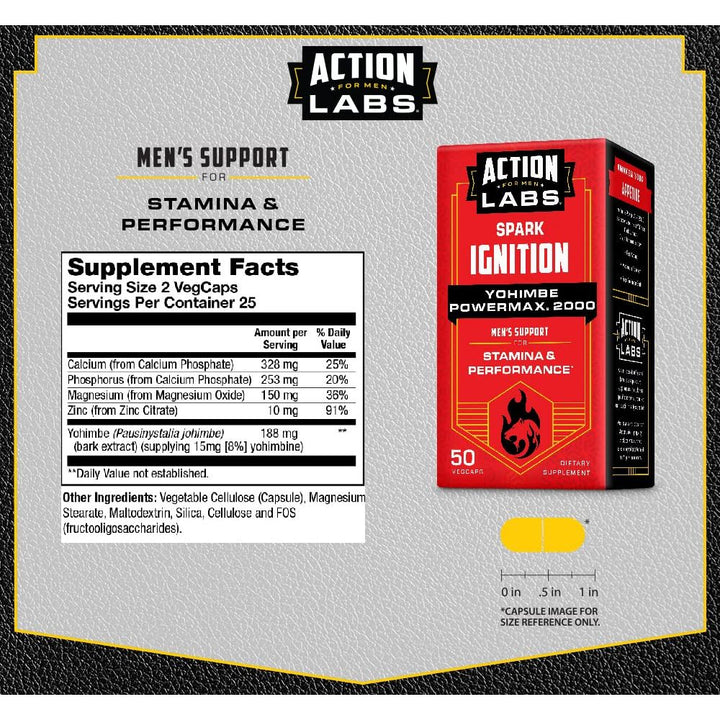 Action Labs Yohimbe PowerMax 2000, Men&