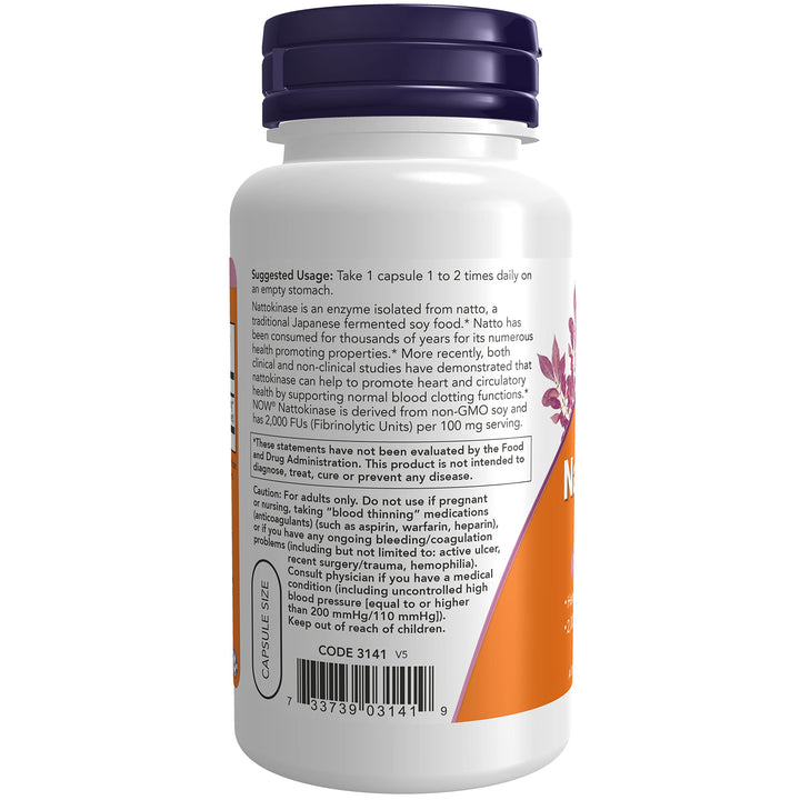Now Foods Nattokinase 100 mg 120 Vcaps - 3141