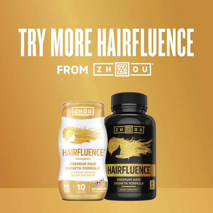Zhou Hairfluence Tame &amp; Shine Hair Oil for Frizz-Free Healthy Shine | Scientifically Formulated Hair Oil Serum &amp; Detangler with Keratin, Biotin, Argan, Baobab, Marula, Castor Oils | 2 oz