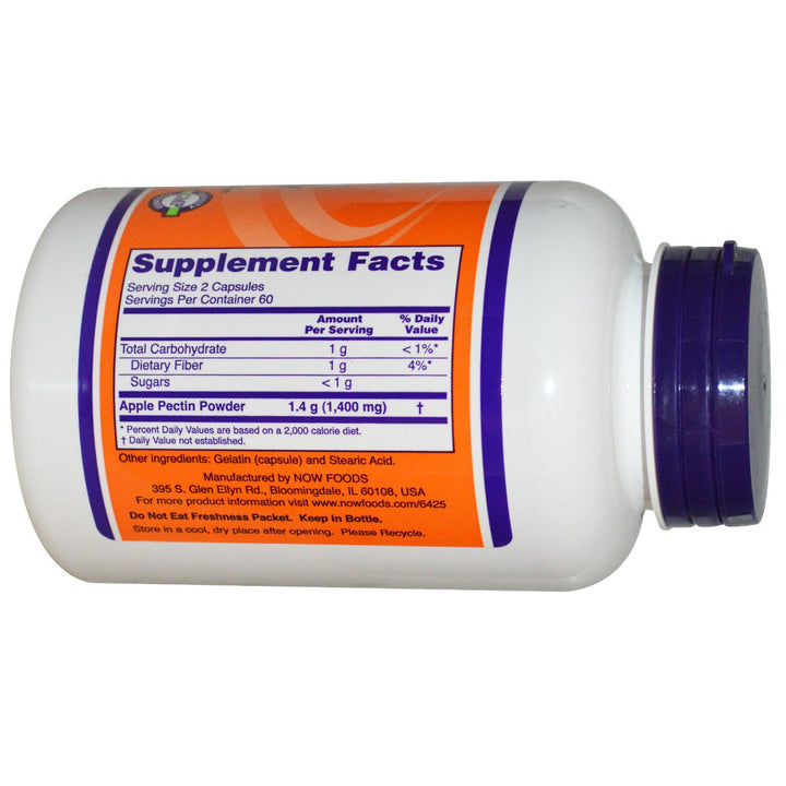 Now Foods Apple Pectin 700 mg 120 Vcaps - 6425 - 2 Pack