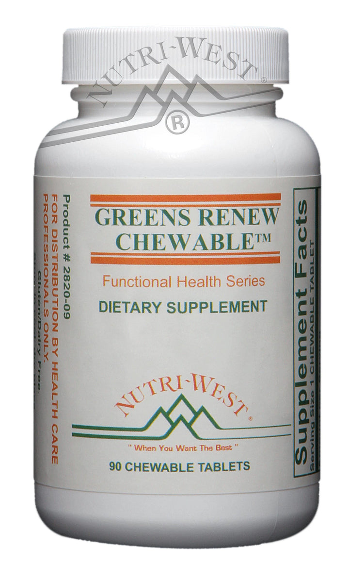 Nutri-West - Greens Renew Chewable - 90 Chewable Tablets - The Oasis of Health