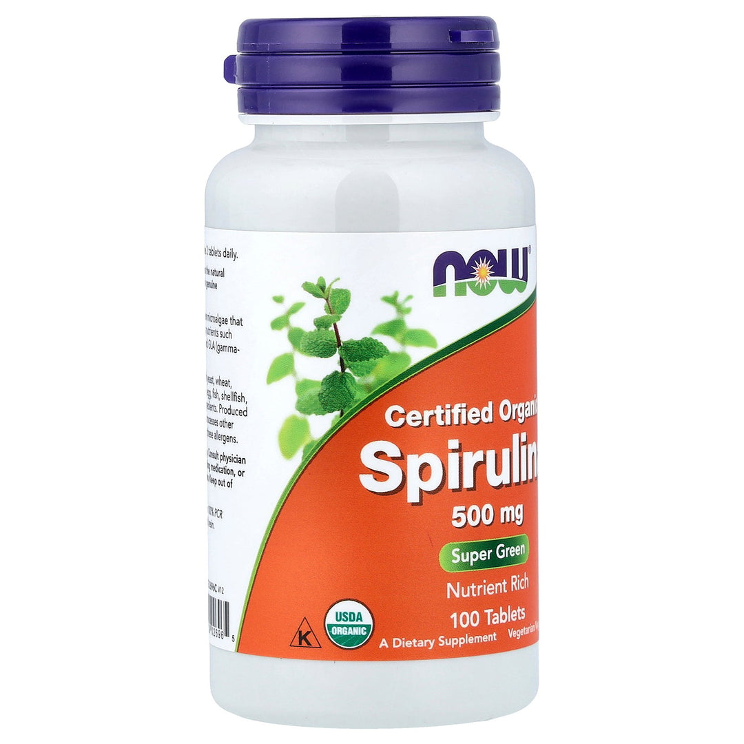 Now Foods Spirulina 500 mg Organic 100 Tablets - 2696