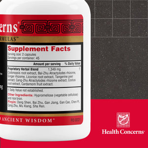 Health Concerns Six Gentlemen - Digestion Health Supplement with Ginger & Licorice Root - 90 Capsules - The Oasis of Health