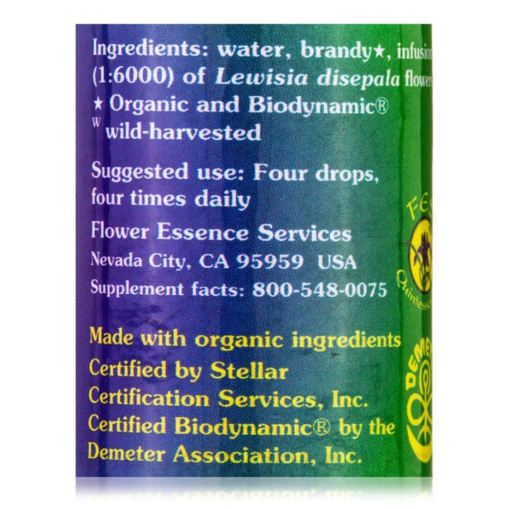 Flower Essence Range of Light Lewisia Supplement Dropper -- 1 fl oz