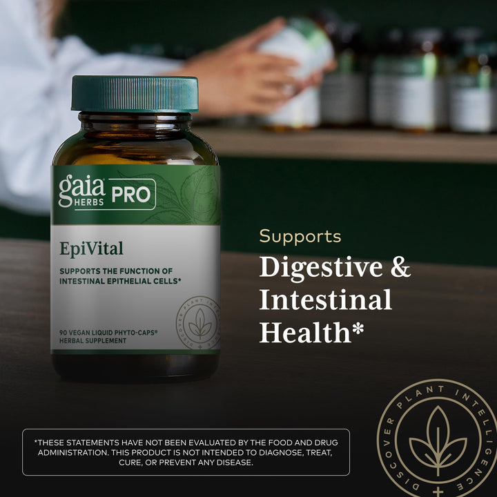 GAIA HERBS PRO EpiVital - Digestive Health Support - Contains Astragalus Root, Panax Notoginseng, Gotu Kola &amp; More - 90 Vegan Liquid Phyto-Caps