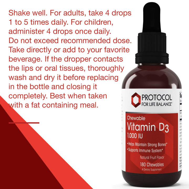 Brown Protocol For Life Balance Liquid Vitamin D3 400 IU Per 4 Drops 2 Oz - P0370