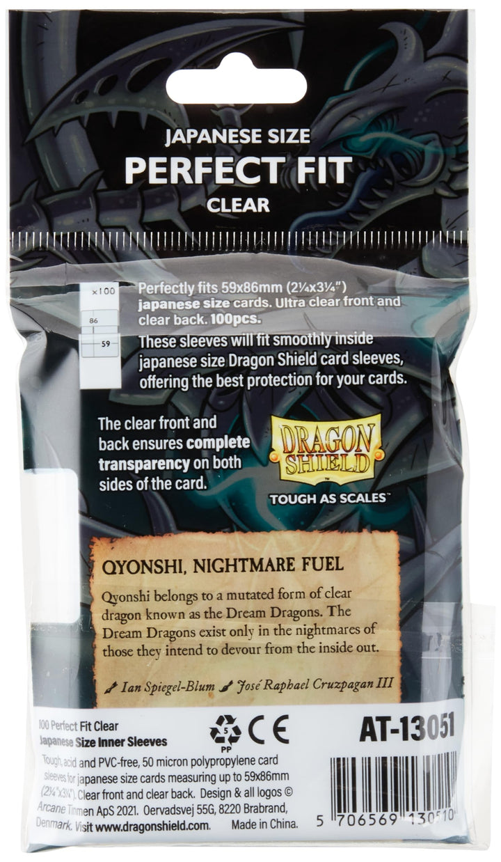 Dragon Shield Japanese Card Sleeves – Perfect Fit Toploaders Japanese Clear 100CT - MTG Card Sleeves are Smooth &amp; Tough – Compatible with Pokemon, Yugioh, &amp; Magic the Gathering Card Sleeves