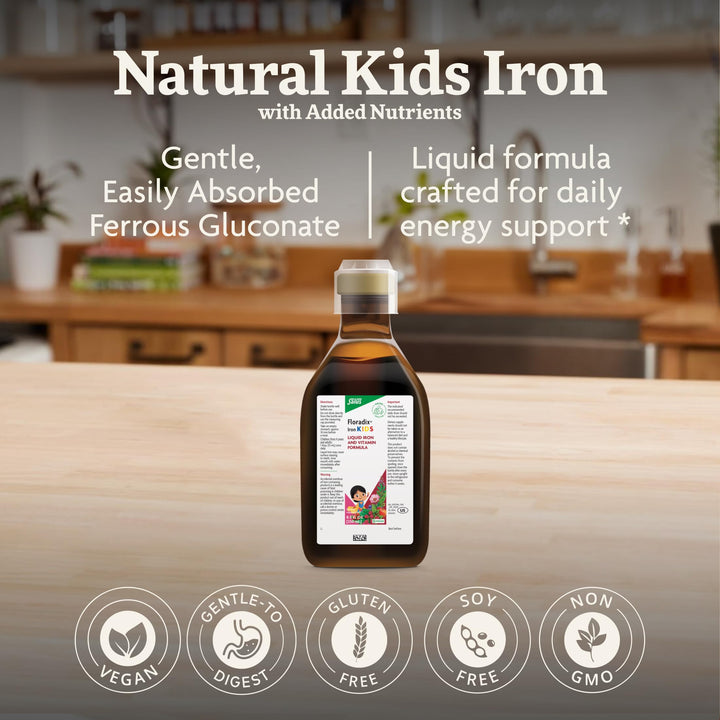 Salus Floradix Iron Kids - Liquid Iron &amp; Vitamin Formula - Children&